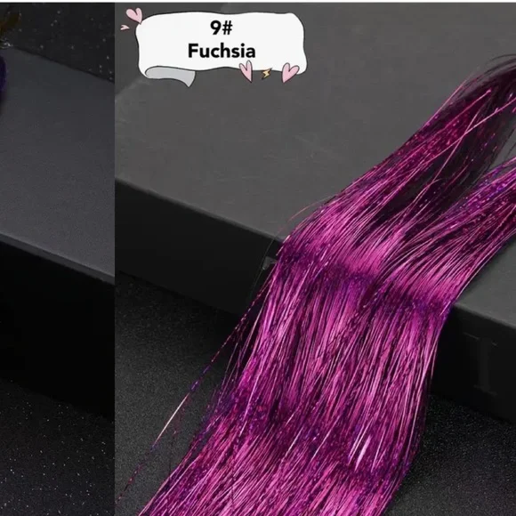 Hair Tinsel, CHOOSE TWO COLORS, Glitter Fairy Hair, NIP🤩, Temporary Hair Color - Picture 9 of 9